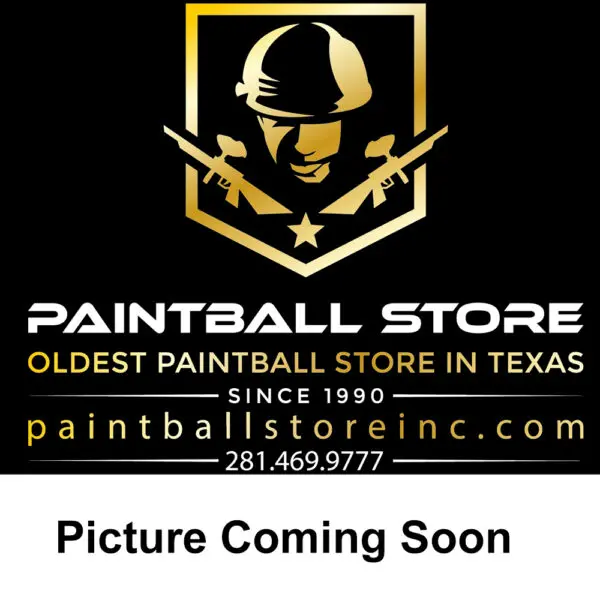 Gold logo for paintball store in Texas.