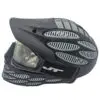 Black paintball mask with grey accents.