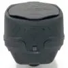 Black paintball hopper with a lid.