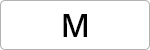 White label with black letter M.