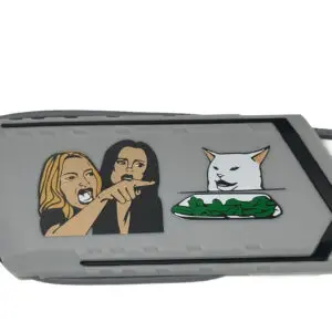 Woman yelling at cat meme patch.