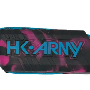 HK Army camo grip with blue cord.
