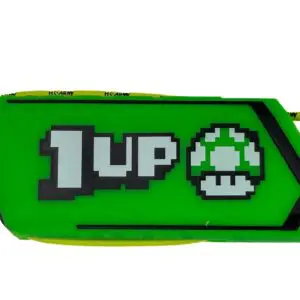 Green 1-Up mushroom keychain.