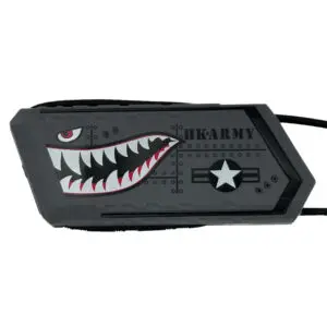 Gray HK Army shark-mouth key chain.