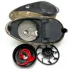 Disassembled paintball hopper with camo design.