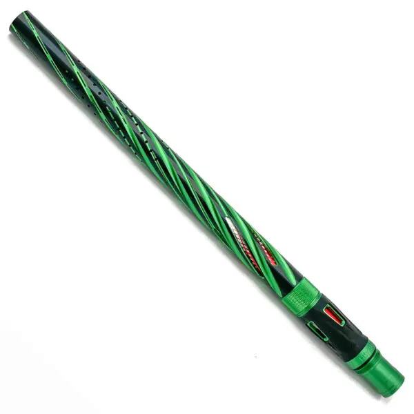 Green and black paintball barrel.