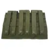 Olive green six-pouch tactical mag pouch.