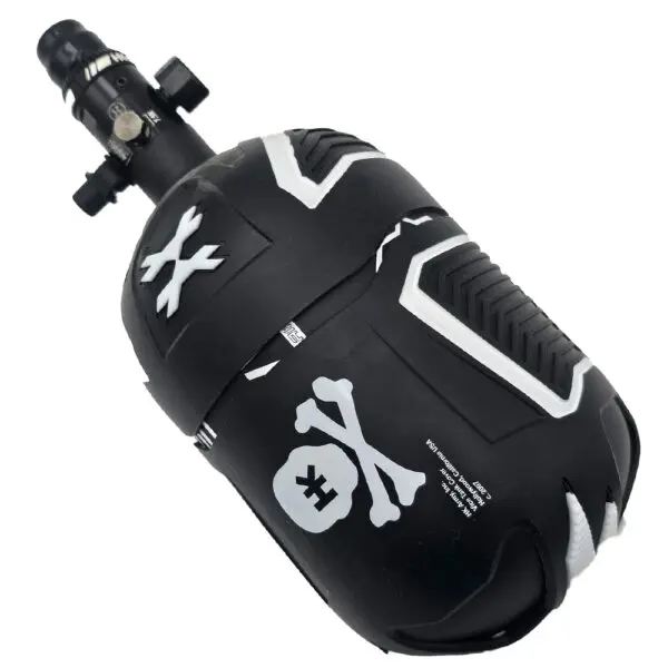 Black and white paintball tank cover.