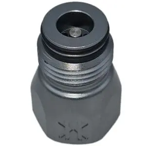 Silver aluminum air tank adapter.