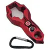 Red burst disc tool with carabiner.