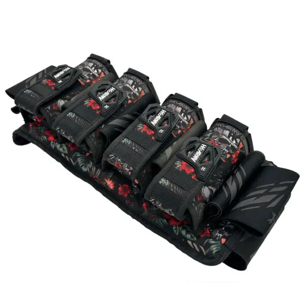 Here's an alt tag for the image: HK Army paintball pod pack, floral camo.