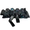 Here's an alt tag for the image: Four-pod paintball harness, camo print.