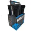 Six black paintball MaxLock pods.
