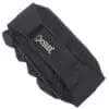 Black paintball harness, back view.