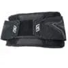 Black tactical belt with Velcro strap.