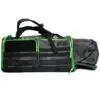 Black and green tactical duffle bag.