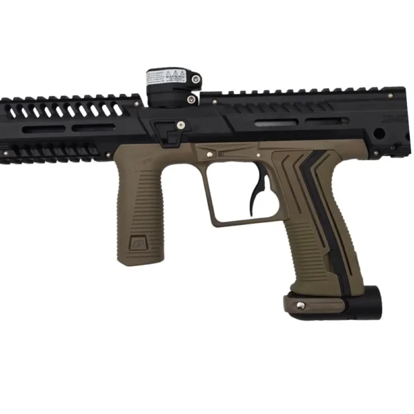 Paintball gun isolated on white background.